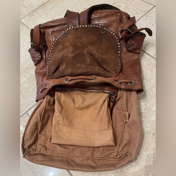Campomaggi Teodorano Cognac Leather Big Backpack with Studs "Diamante" $925 USD - Picture 12 of 16